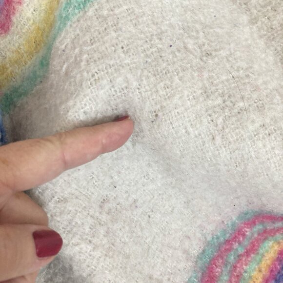 Free People Skye Stripe Throw Blanket 60” x 51” Fringed Boho Striped Fuzzy Cozy - Picture 14 of 14